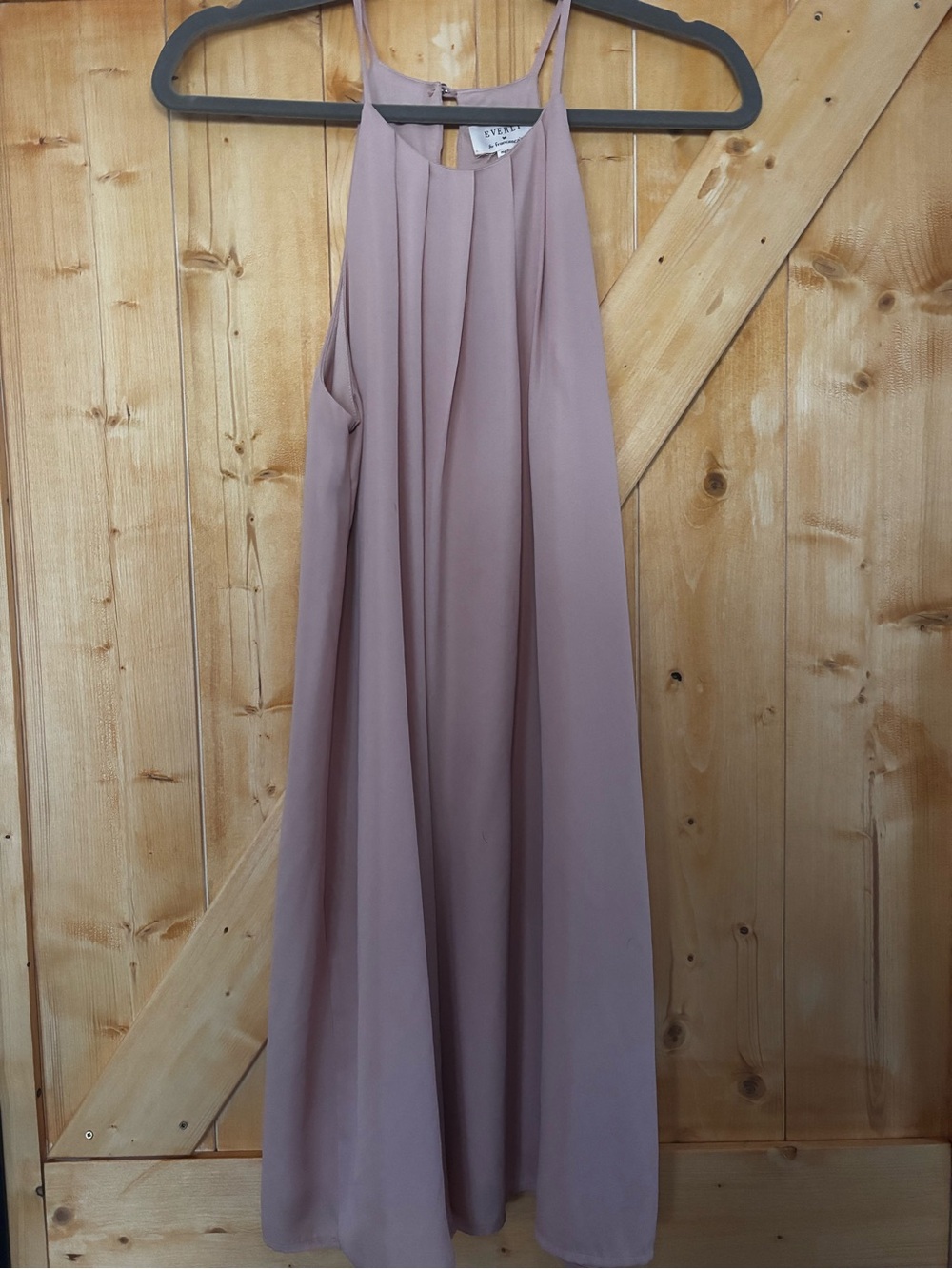 Everly for Francesca’s Mauve/Rise Blush Pleated Halter Mini Dress Size M